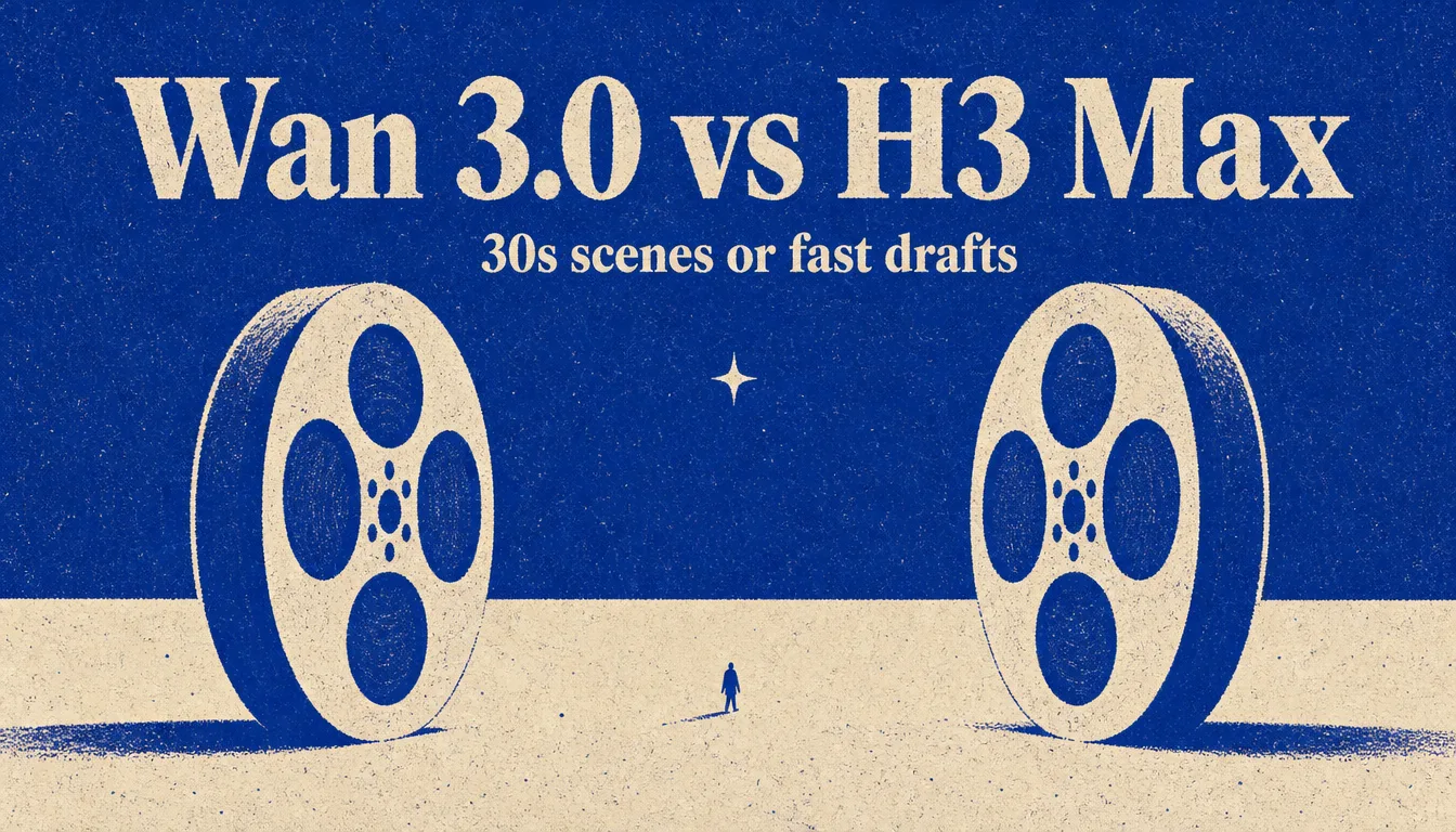 Wan 3.0 vs H3 Max: 30-Second Scenes or Fast 5–15s Drafts?